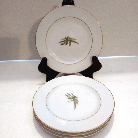 Vintage Bread and Butter Plates in Fukagama Arita Hand Painted Bone China - Picture 11 of 14